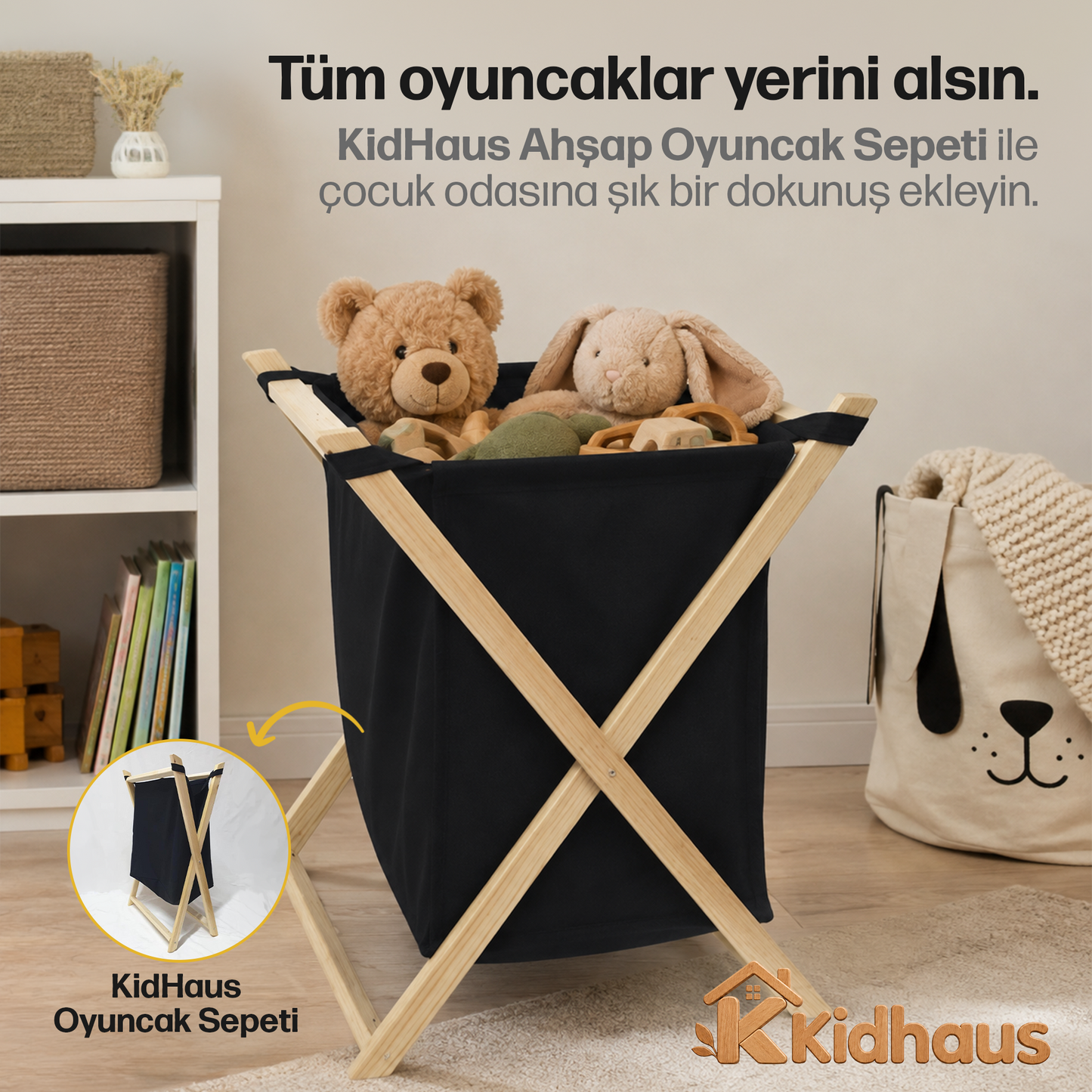 Ahşap Oyuncak Sepeti